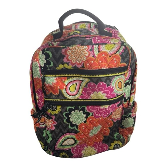 Vera Bradley Campus Backpack in the retired Ziggy Zinnia pattern.  main image 7